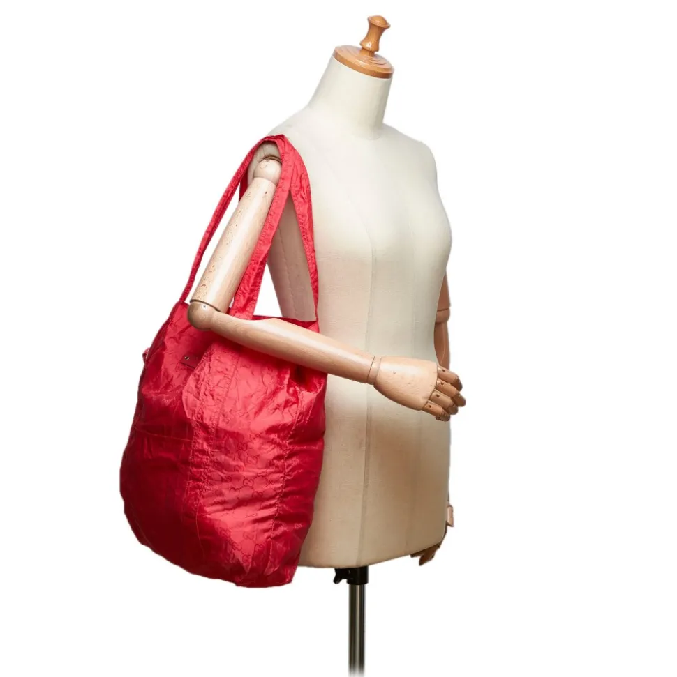 Gucci Vintage - GG Teddy Bear Folding Tote Bag - Red - Leather Handbag - Luxury High Quality - Avvenice