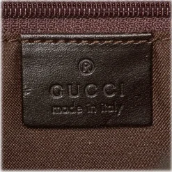 Gucci Vintage - GG Web Jacquard Shoulder Bag - Brown - Leather Handbag - Luxury High Quality - Avvenice