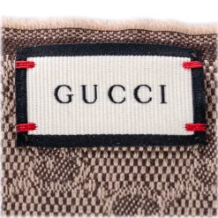 Gucci Vintage - GG Web Wool Scarf - Brown Red - Wool and Silk Scarf - Luxury High Quality - Avvenice
