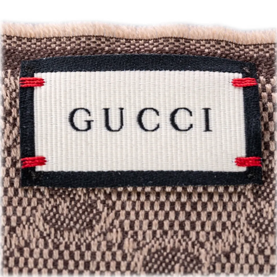 Gucci Vintage - GG Web Wool Scarf - Brown Red - Wool and Silk Scarf - Luxury High Quality - Avvenice