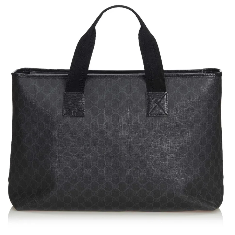 Gucci Vintage - GG Weekender Bag - Black - Leather Handbag - Luxury High Quality - Avvenice