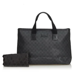 Gucci Vintage - GG Weekender Bag - Black - Leather Handbag - Luxury High Quality - Avvenice