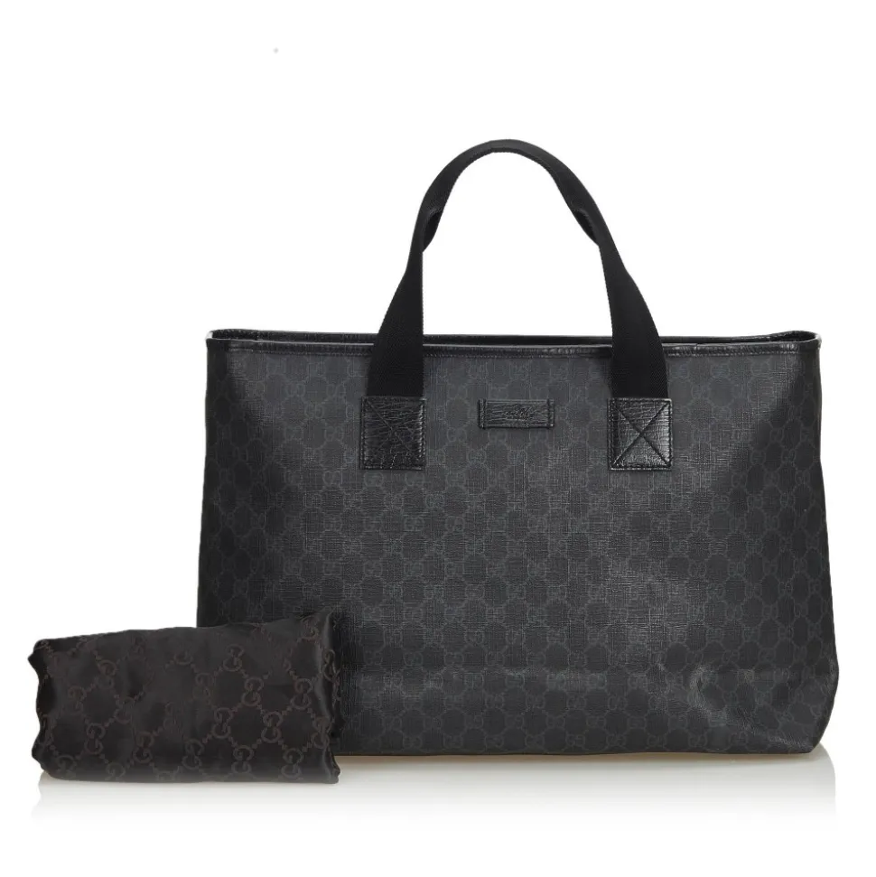 Gucci Vintage - GG Weekender Bag - Black - Leather Handbag - Luxury High Quality - Avvenice