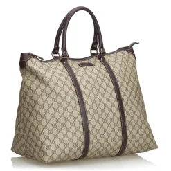 Gucci Vintage - GG Weekender Bag - Brown - Leather Handbag - Luxury High Quality - Avvenice