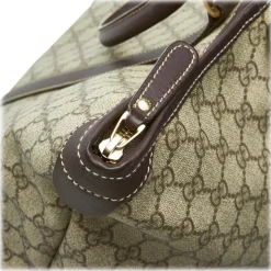 Gucci Vintage - GG Weekender Bag - Brown - Leather Handbag - Luxury High Quality - Avvenice