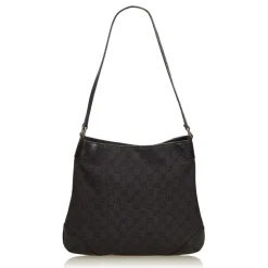 Gucci Vintage - Guccissima Canvas Shoulder Bag - Black - Leather Handbag - Luxury High Quality - Avvenice