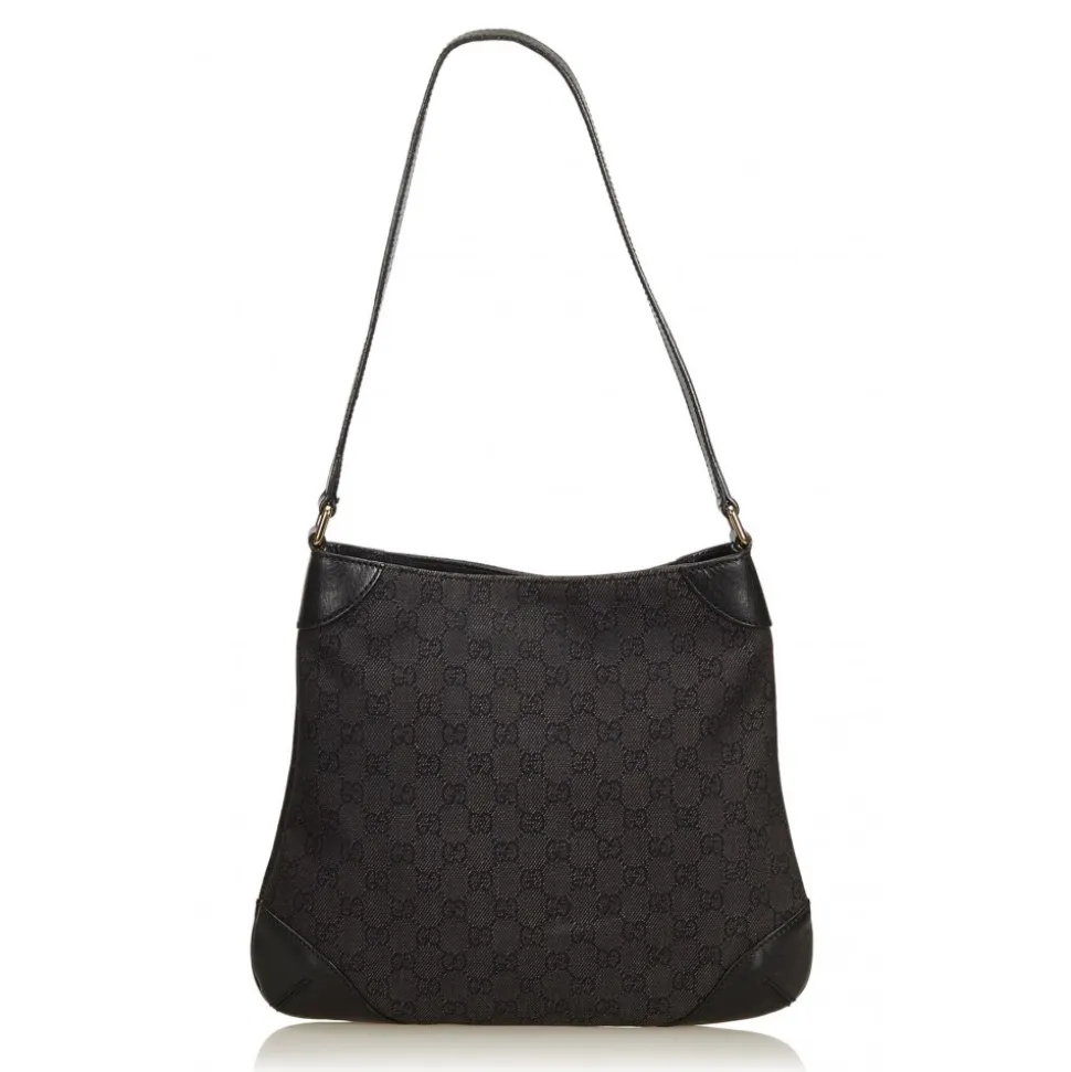 Gucci Vintage - Guccissima Canvas Shoulder Bag - Black - Leather Handbag - Luxury High Quality - Avvenice