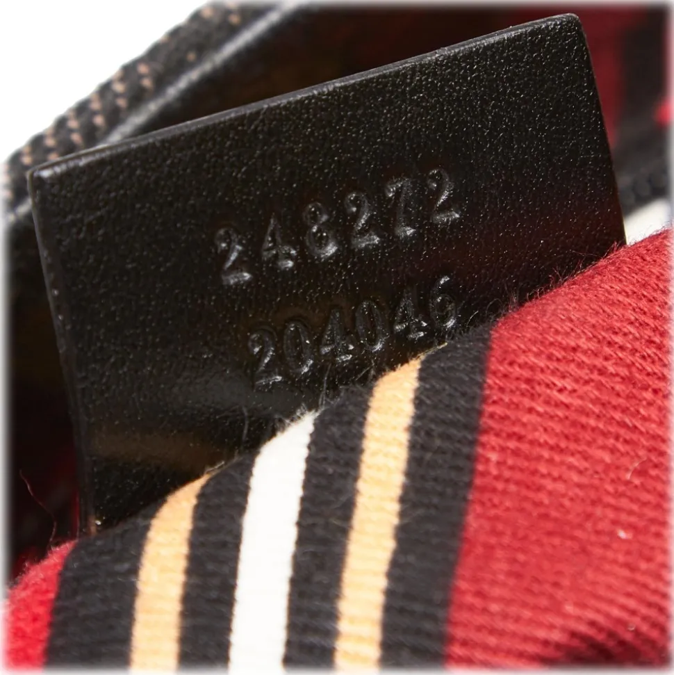 Gucci Vintage - Guccissima Canvas Shoulder Bag - Black - Leather Handbag - Luxury High Quality - Avvenice