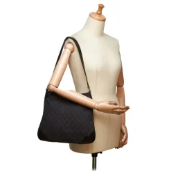 Gucci Vintage - Guccissima Canvas Shoulder Bag - Black - Leather Handbag - Luxury High Quality - Avvenice