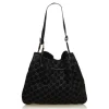 Gucci Vintage - Guccissima Jacquard Tote Bag - Black - Leather Handbag - Luxury High Quality - Avvenice