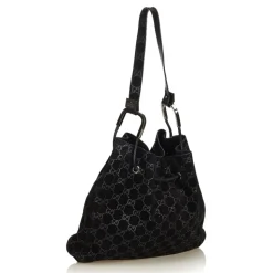 Gucci Vintage - Guccissima Jacquard Tote Bag - Black - Leather Handbag - Luxury High Quality - Avvenice