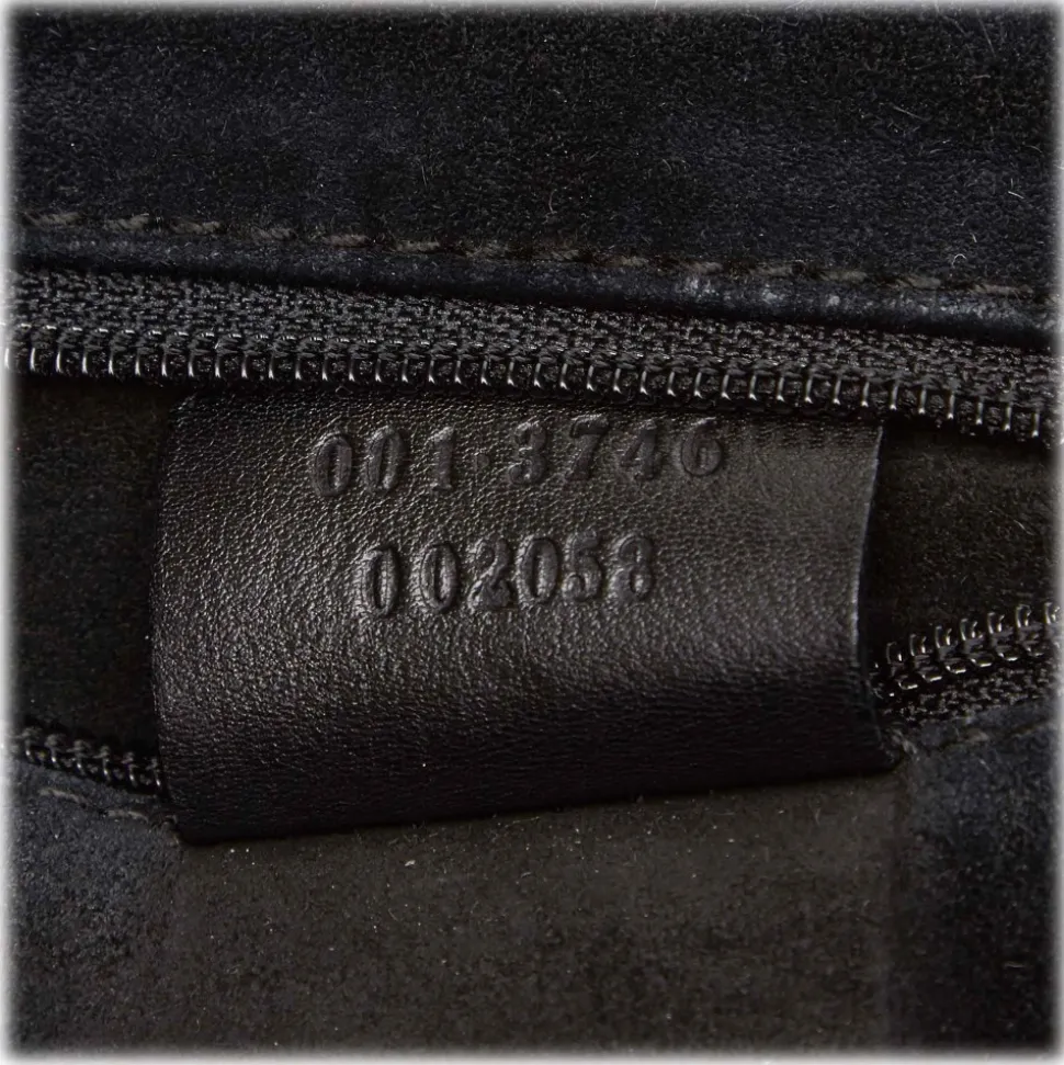 Gucci Vintage - Guccissima Jacquard Tote Bag - Black - Leather Handbag - Luxury High Quality - Avvenice