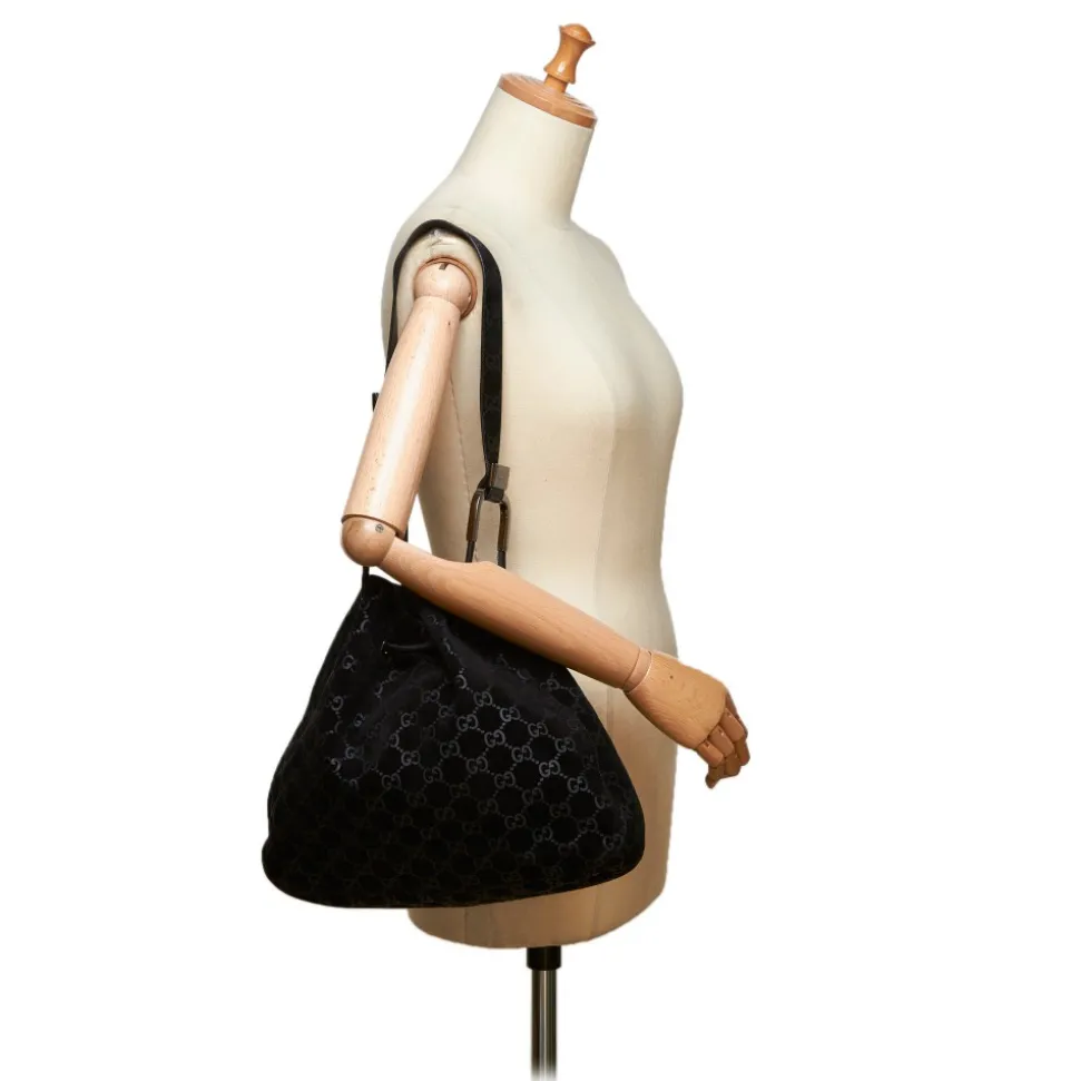 Gucci Vintage - Guccissima Jacquard Tote Bag - Black - Leather Handbag - Luxury High Quality - Avvenice