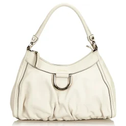 Gucci Vintage - Guccissima Leather D-Ring Shoulder Bag - White - Leather Handbag - Luxury High Quality - Avvenice