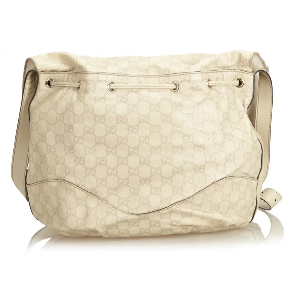 Gucci Vintage - Guccissima Leather Tribeca Messenger Bag - White - Leather Handbag - Luxury High Quality - Avvenice