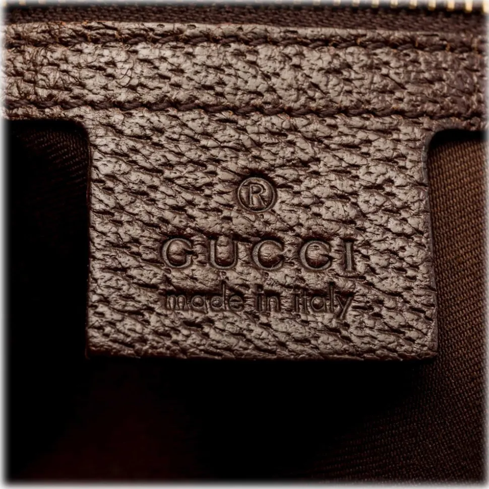 Gucci Vintage - Guccissima Web Canvas Jackie Shoulder Bag - Brown - Leather Handbag - Luxury High Quality - Avvenice
