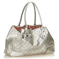 Gucci Vintage - Guccissima Leather Princy Tote Bag - Silver - Leather Handbag - Luxury High Quality - Avvenice