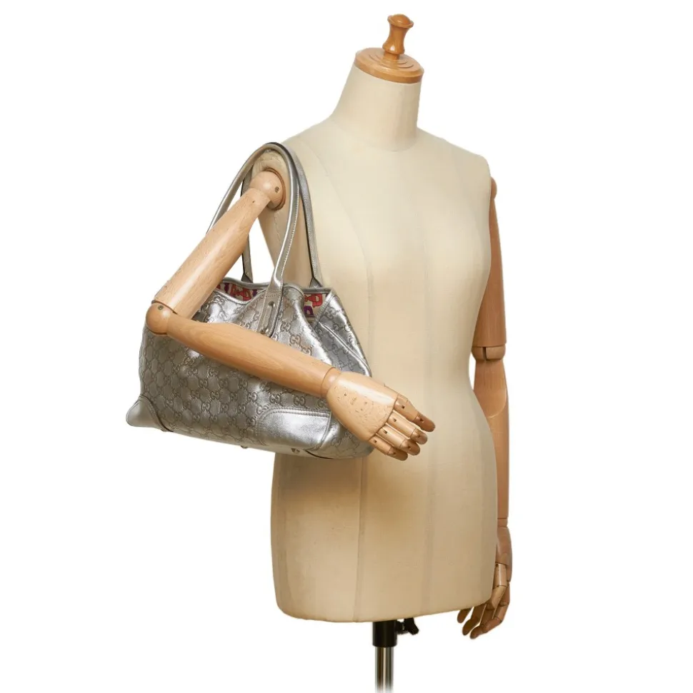 Gucci Vintage - Guccissima Leather Princy Tote Bag - Silver - Leather Handbag - Luxury High Quality - Avvenice