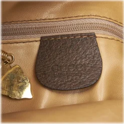 Gucci Vintage - Guccissima Web Canvas Drawstring Bucket Bag - Brown - Leather Handbag - Luxury High Quality - Avvenice