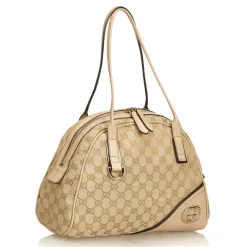 Gucci Vintage - Guccissima Canvas Britt Shoulder Bag - Brown - Leather Handbag - Luxury High Quality - Avvenice