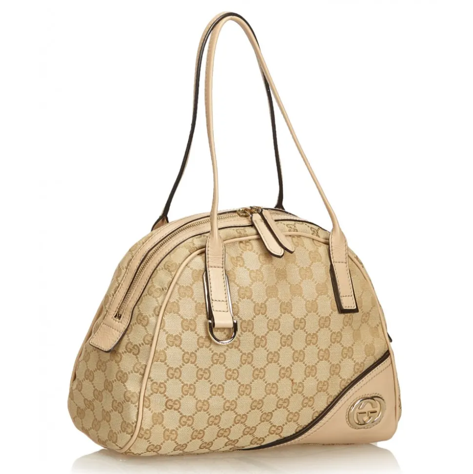 Gucci Vintage - Guccissima Canvas Britt Shoulder Bag - Brown - Leather Handbag - Luxury High Quality - Avvenice