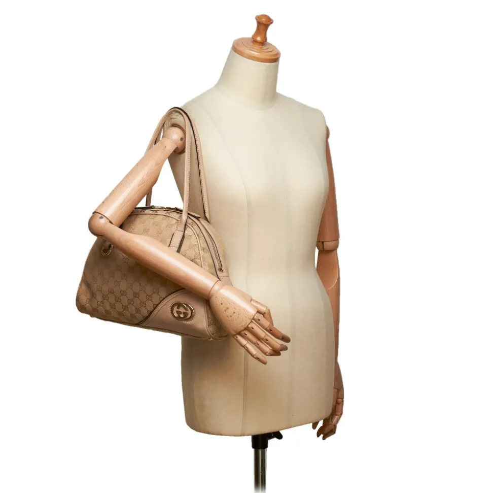 Gucci Vintage - Guccissima Canvas Britt Shoulder Bag - Brown - Leather Handbag - Luxury High Quality - Avvenice