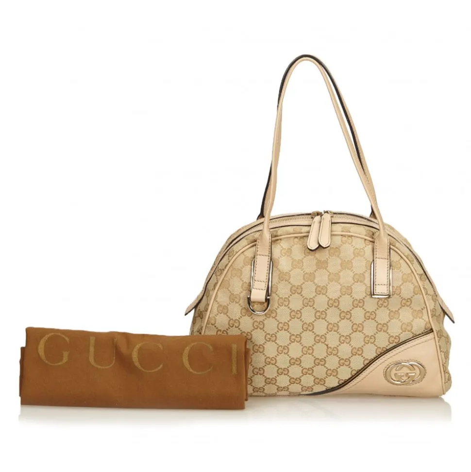 Gucci Vintage - Guccissima Canvas Britt Shoulder Bag - Brown - Leather Handbag - Luxury High Quality - Avvenice