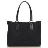 Gucci Vintage - Guccissima Jacquard Tote Bag - Black - Leather Handbag - Luxury High Quality - Avvenice