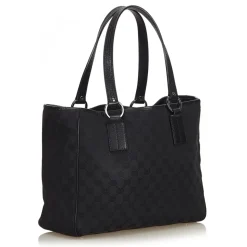 Gucci Vintage - Guccissima Jacquard Tote Bag - Black - Leather Handbag - Luxury High Quality - Avvenice