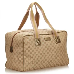 Gucci Vintage - Guccissima Jacquard Travel Bag - Brown - Leather Handbag - Luxury High Quality - Avvenice