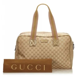 Gucci Vintage - Guccissima Jacquard Travel Bag - Brown - Leather Handbag - Luxury High Quality - Avvenice