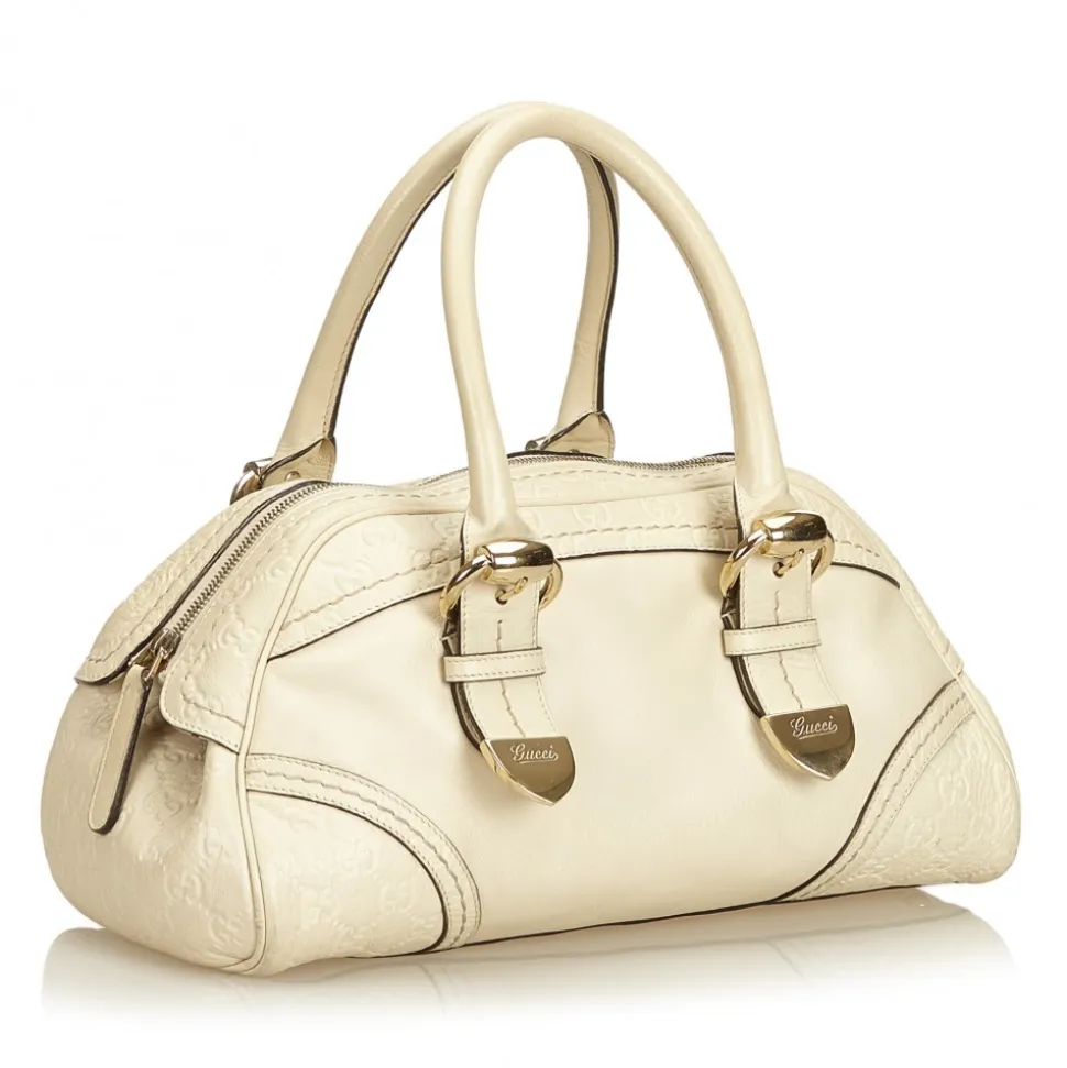 Gucci Vintage - Guccissima Leather Shoulder Bag - White - Leather Handbag - Luxury High Quality - Avvenice