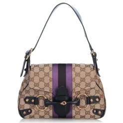 Gucci Vintage - Guccissima Horsebit Shoulder Bag - Brown - Leather Handbag - Luxury High Quality - Avvenice