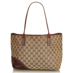 Gucci Vintage - Guccissima Canvas Britt Tote Bag - Brown - Leather Handbag - Luxury High Quality - Avvenice