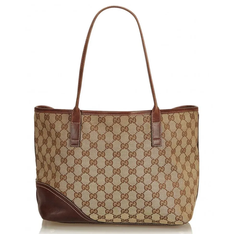 Gucci Vintage - Guccissima Canvas Britt Tote Bag - Brown - Leather Handbag - Luxury High Quality - Avvenice