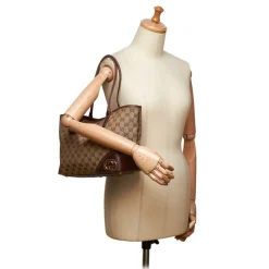 Gucci Vintage - Guccissima Canvas Britt Tote Bag - Brown - Leather Handbag - Luxury High Quality - Avvenice