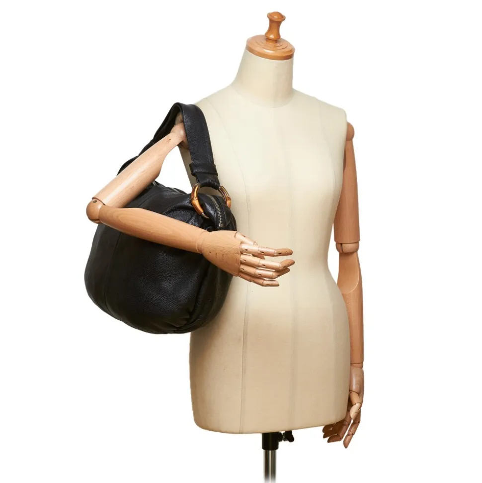 Gucci Vintage - Jungle Shoulder Bag - Black - Leather Handbag - Luxury High Quality - Avvenice