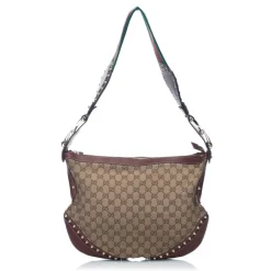 Gucci Vintage - Large Guccissima Pelham Studded Messenger Bag - Brown - Leather Handbag - Luxury High Quality - Avvenice