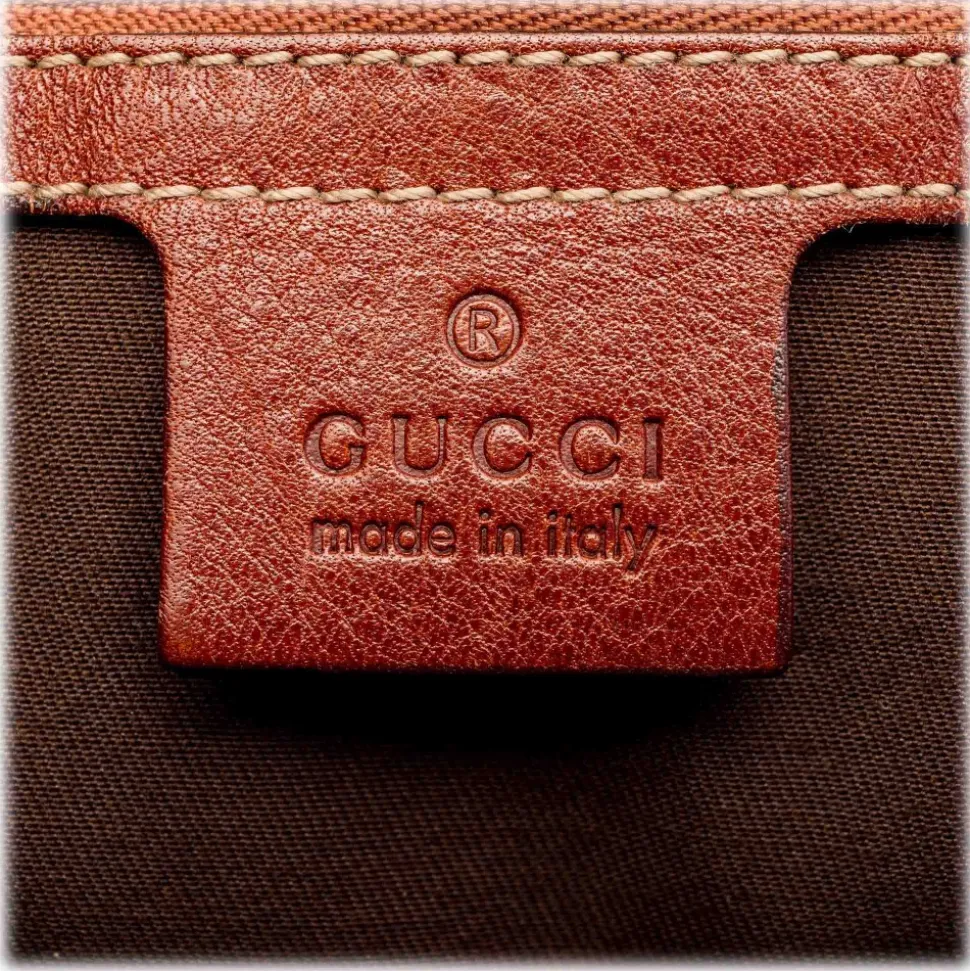 Gucci Vintage - Large Guccissima Pelham Studded Messenger Bag - Brown - Leather Handbag - Luxury High Quality - Avvenice