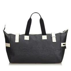 Gucci Vintage - Large Logo Tote Bag - Black - Leather Handbag - Luxury High Quality - Avvenice