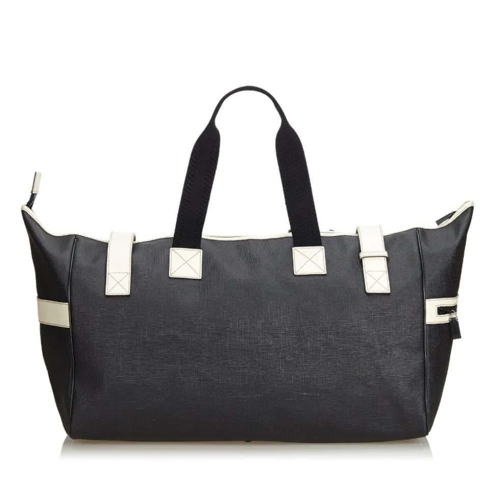 Gucci Vintage - Large Logo Tote Bag - Black - Leather Handbag - Luxury High Quality - Avvenice