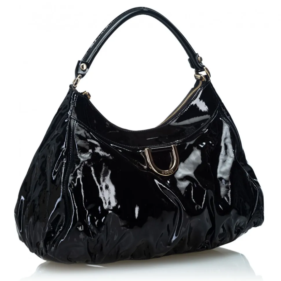 Gucci Vintage - Leather Abbey D-Ring Hobo Bag - Black - Leather Handbag - Luxury High Quality - Avvenice