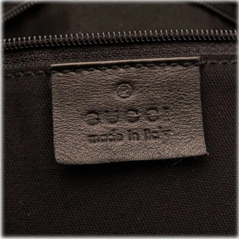 Gucci Vintage - Leather Abbey D-Ring Hobo Bag - Black - Leather Handbag - Luxury High Quality - Avvenice