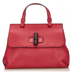 Gucci Vintage - Leather Bamboo Daily Bag - Red - Leather Handbag - Luxury High Quality - Avvenice