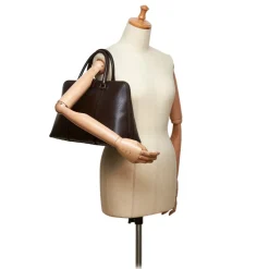 Gucci Vintage - Leather Boston Bag - Black - Leather Handbag - Luxury High Quality - Avvenice