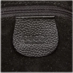 Gucci Vintage - Leather Boston Bag - Black - Leather Handbag - Luxury High Quality - Avvenice