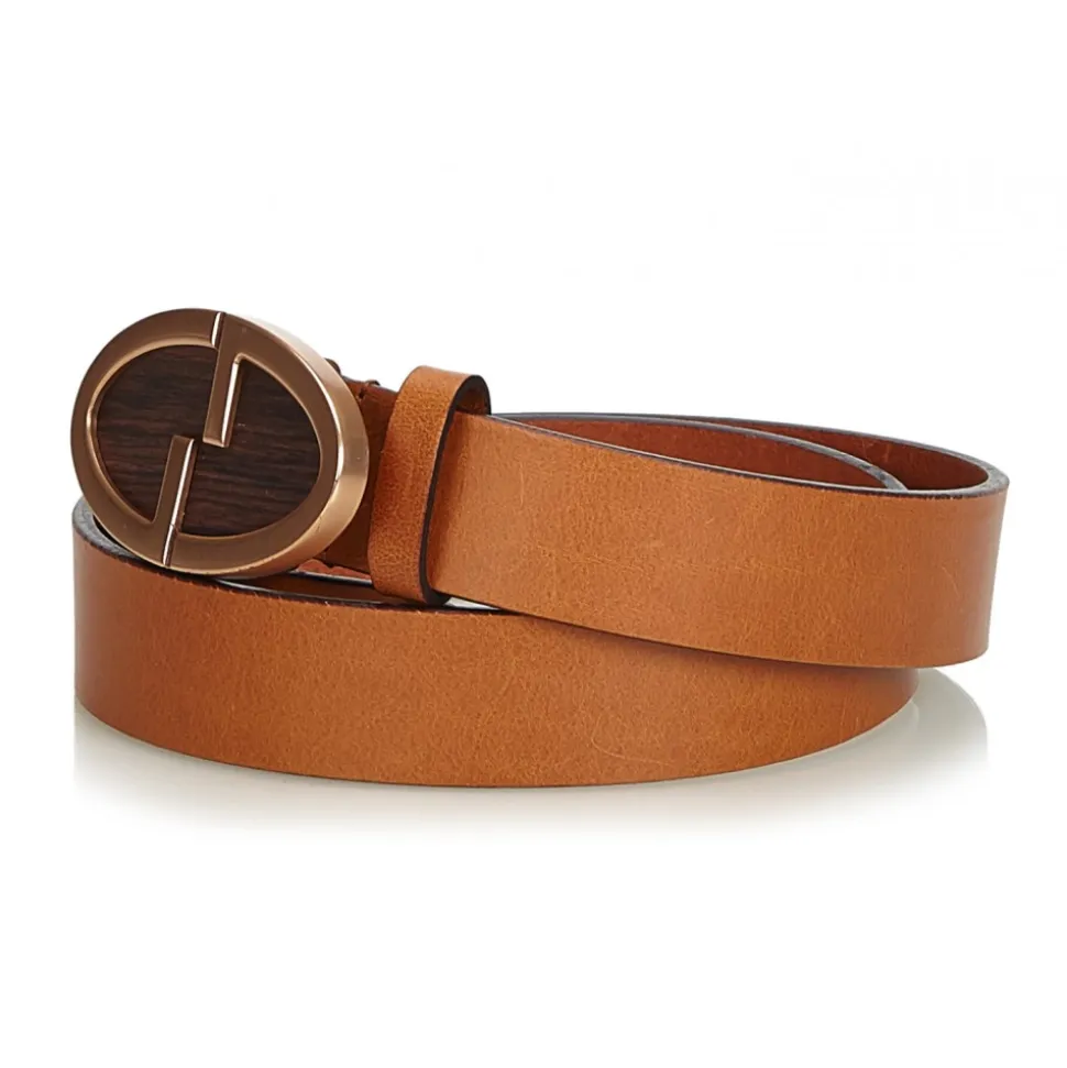 Gucci Vintage - Leather Double G Belt - Brown - Leather Belt - Luxury High Quality - Avvenice
