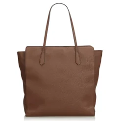 Gucci Vintage - Leather GG Tote Bag - Brown - Leather Handbag - Luxury High Quality - Avvenice