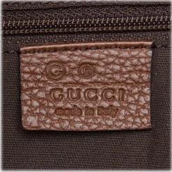 Gucci Vintage - Leather GG Tote Bag - Brown - Leather Handbag - Luxury High Quality - Avvenice