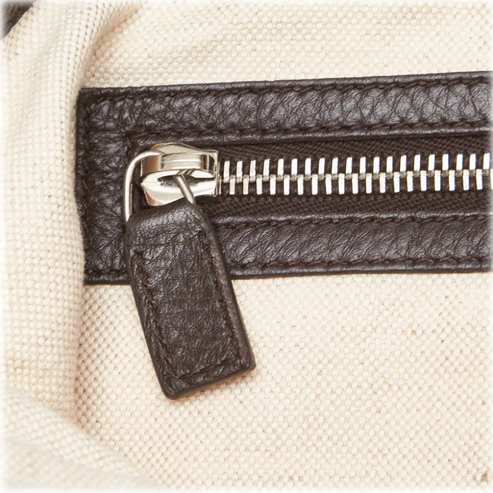 Gucci Vintage - Leather Half Moon Hobo Bag - Black - Leather Handbag - Luxury High Quality - Avvenice